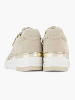 Comfort Schoenen|Easy Street Beige Sneaker Sleehak