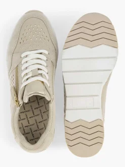 Comfort Schoenen|Easy Street Beige Sneaker Sleehak