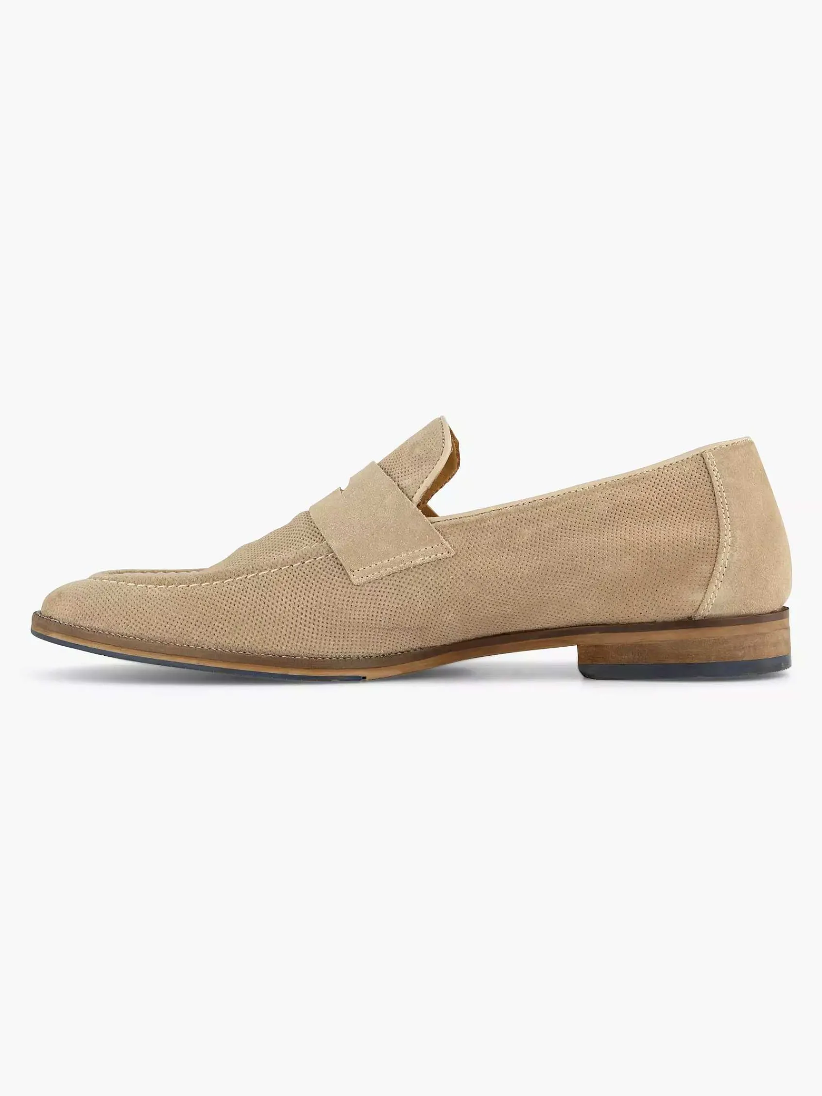 Geklede Schoenen|AM SHOE Beige Suede Instapper