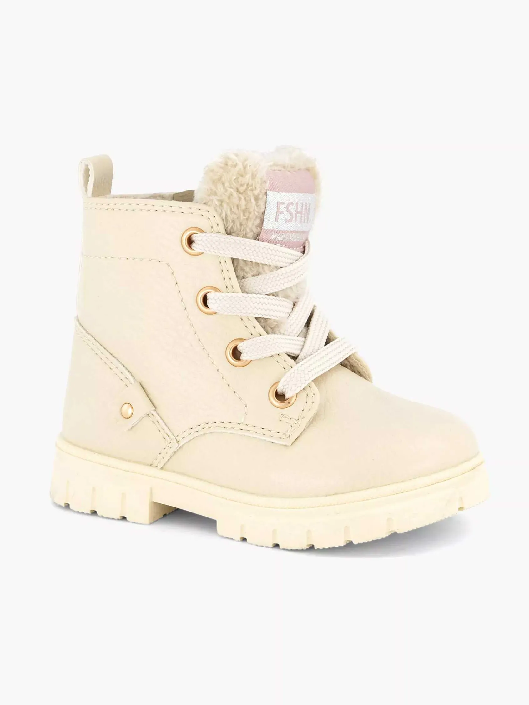 Babyschoenen|Graceland Beige Veterboot Teddy