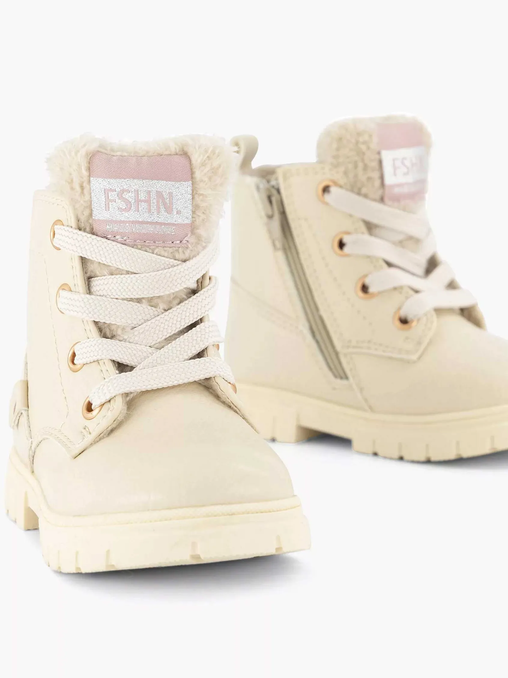 Babyschoenen|Graceland Beige Veterboot Teddy