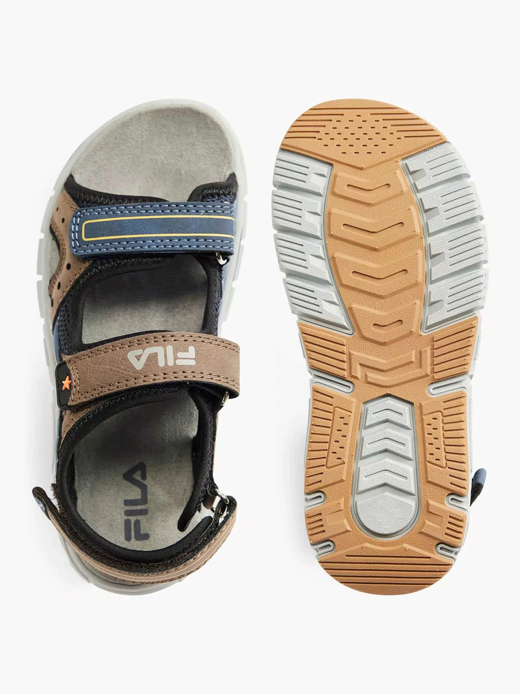 Jongensschoenen|FILA Blauw/ Bruine Sandaal