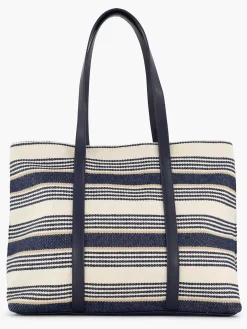 Online Exclusive Accessoires|Graceland Blauw/ Witte Strandtas