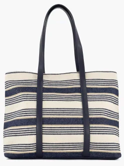 Online Exclusive Accessoires|Graceland Blauw/ Witte Strandtas
