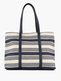 Online Exclusive Accessoires|Graceland Blauw/ Witte Strandtas
