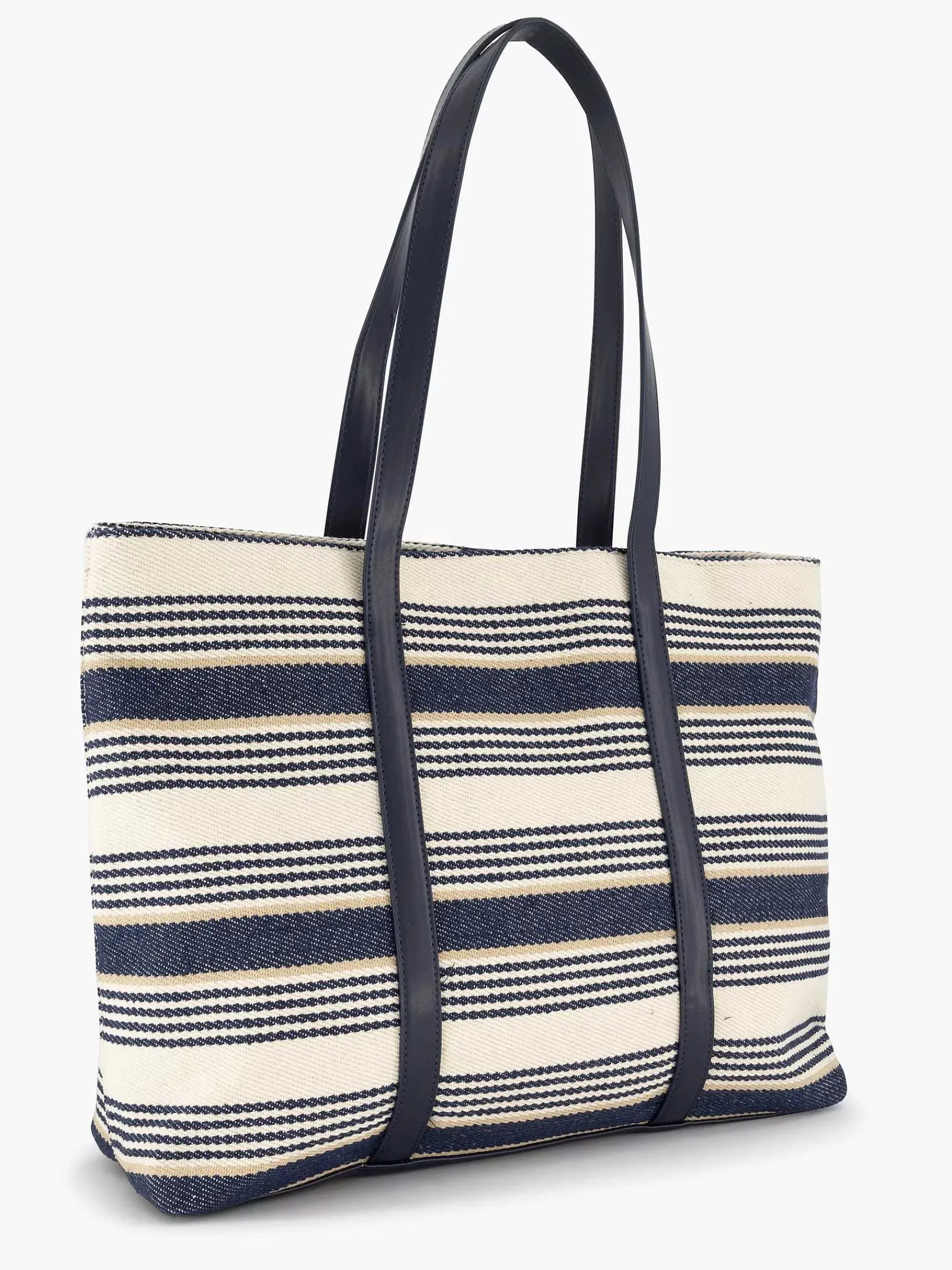 Online Exclusive Accessoires|Graceland Blauw/ Witte Strandtas