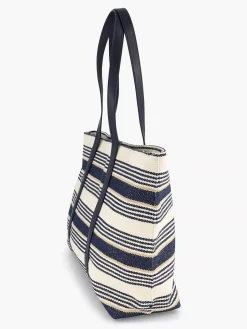 Online Exclusive Accessoires|Graceland Blauw/ Witte Strandtas