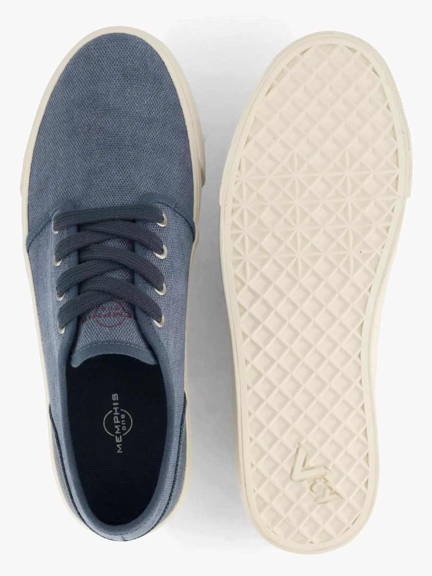 Sneakers|Memphis One Blauwe Canvas Sneaker