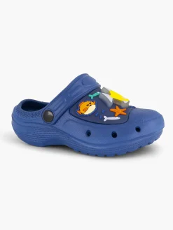Babyschoenen|Blue Fin Blauwe Clog Lichtjes