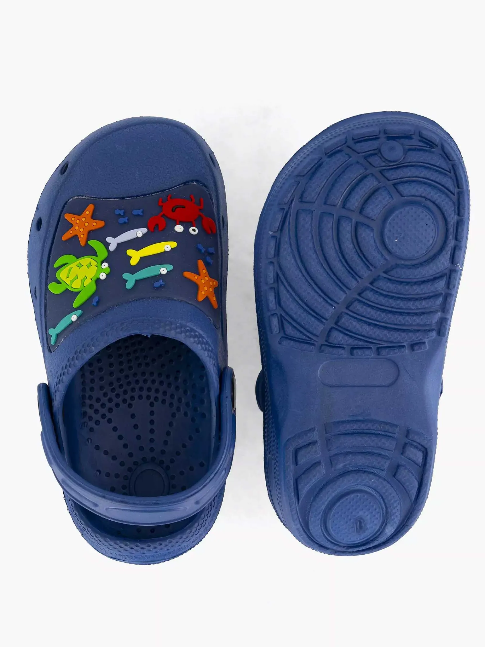 Babyschoenen|Blue Fin Blauwe Clog Lichtjes
