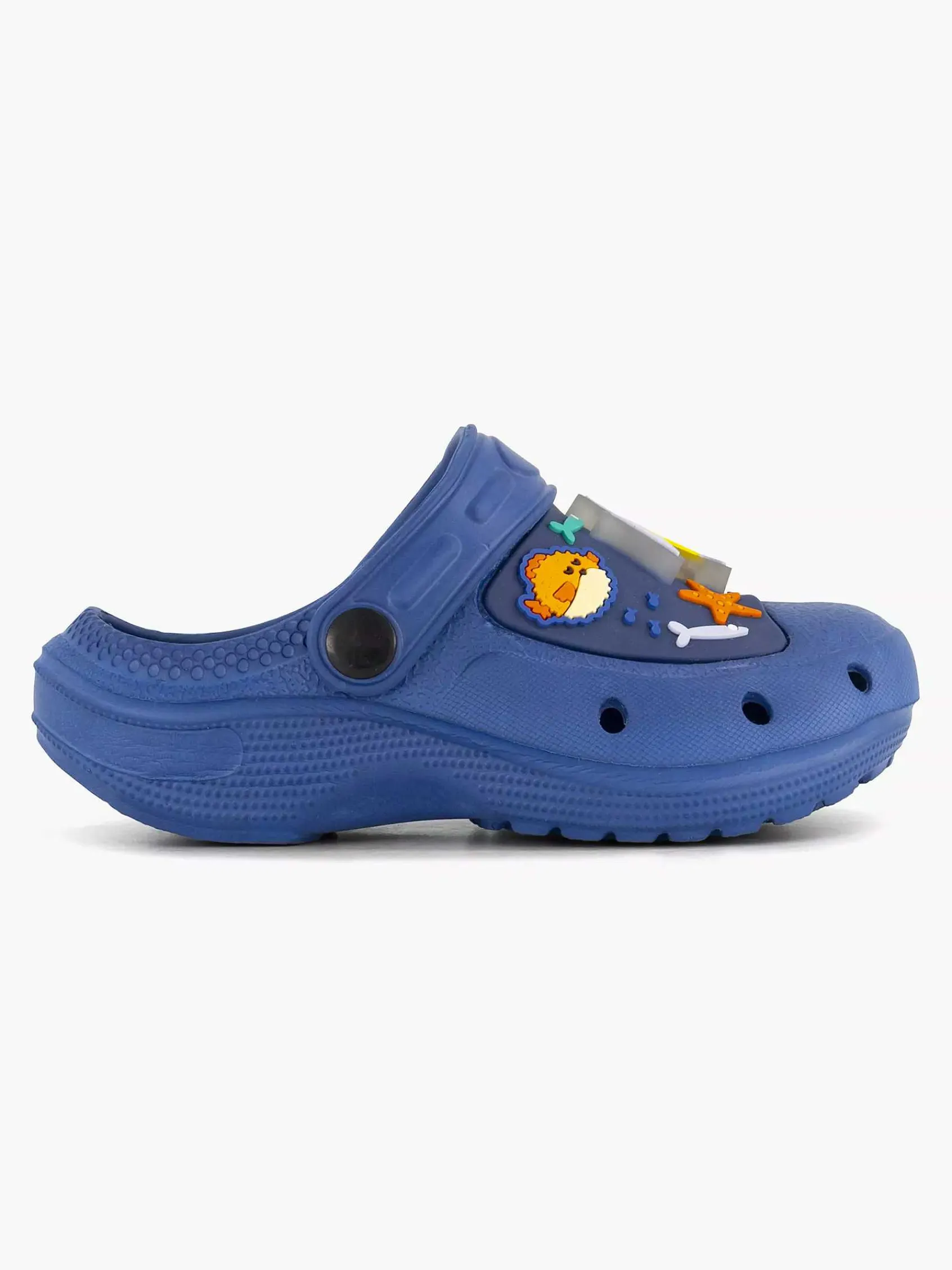 Babyschoenen|Blue Fin Blauwe Clog Lichtjes