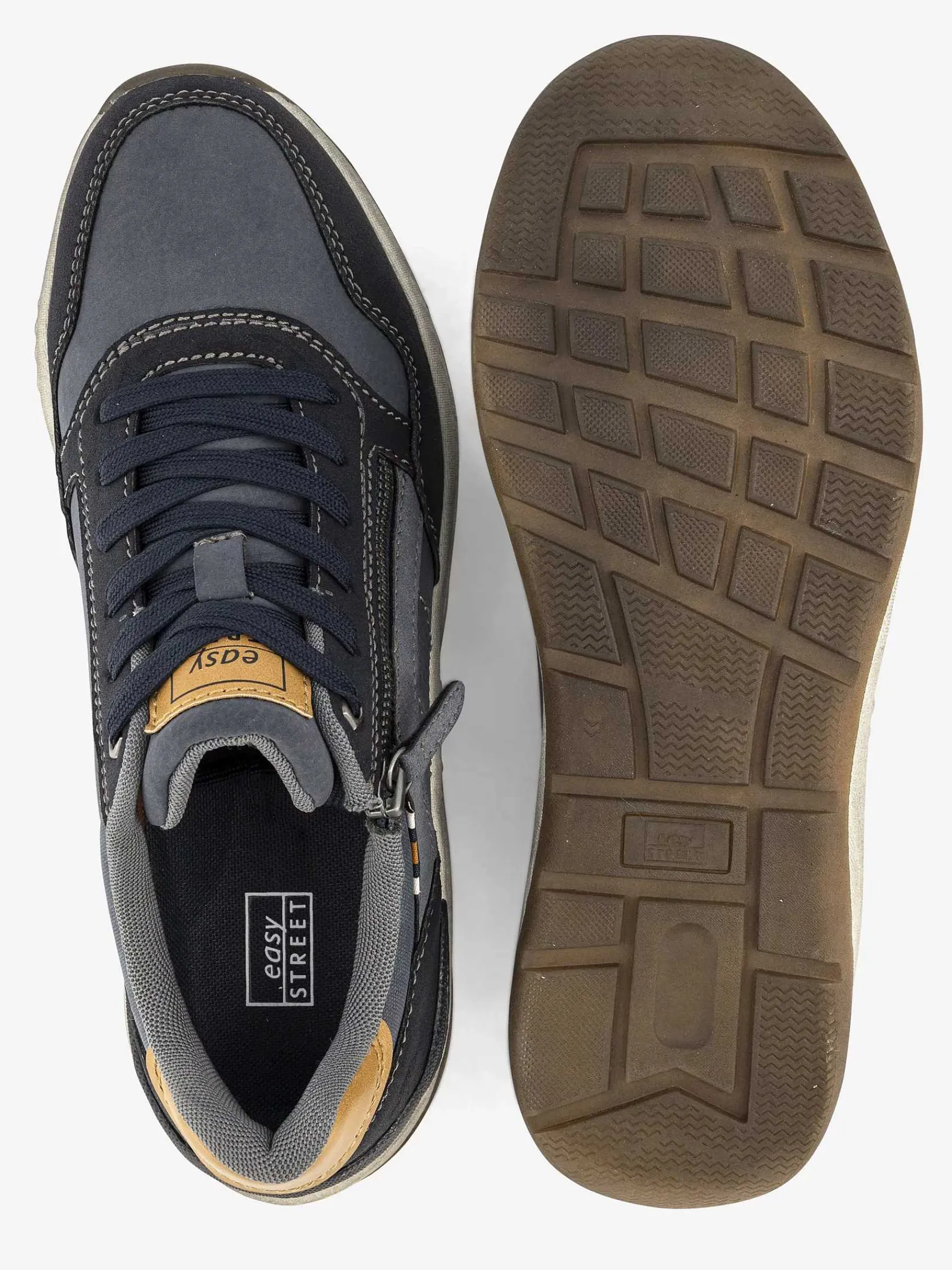Instappers|Easy Street Blauwe Comfort Veterschoen