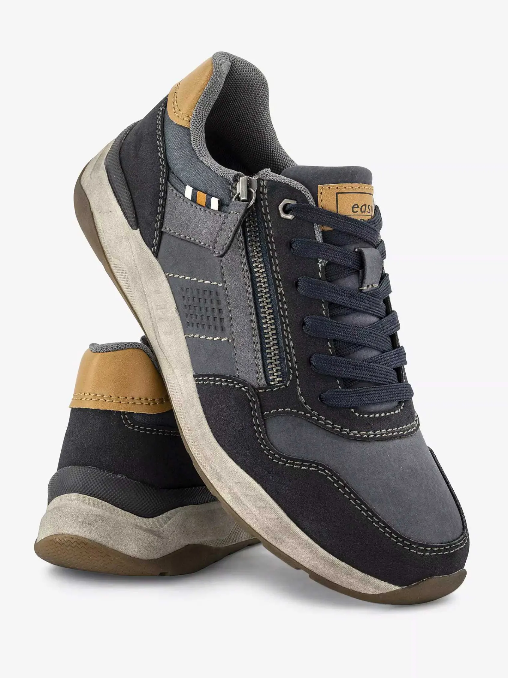Instappers|Easy Street Blauwe Comfort Veterschoen