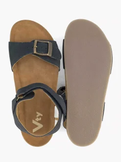 Jongensschoenen|Vty Blauwe Leren Sandaal