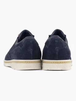 Geklede Schoenen|Gallus Blauwe Leren Veterschoen
