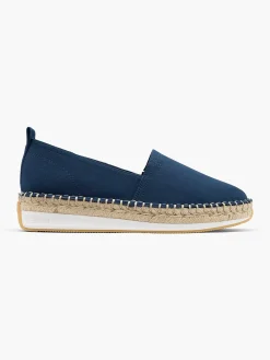 Instappers|Esprit Blauwe Platform Espadrille