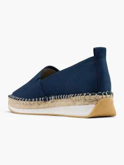 Instappers|Esprit Blauwe Platform Espadrille