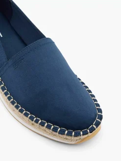 Instappers|Esprit Blauwe Platform Espadrille