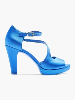 Pumps|Graceland Blauwe Pump Satijn