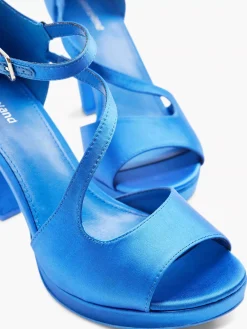 Pumps|Graceland Blauwe Pump Satijn
