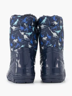 Babyschoenen|Landrover Blauwe Regenlaars Dino Gevoerd