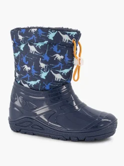 Babyschoenen|Landrover Blauwe Regenlaars Dino Gevoerd