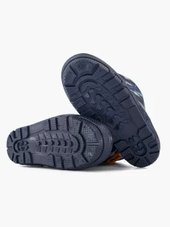 Babyschoenen|Landrover Blauwe Regenlaars Dino Gevoerd