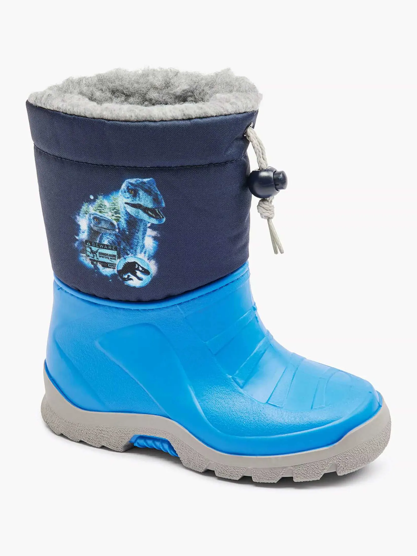 Babyschoenen|Jurassic World Blauwe Regenlaars Dino Gevoerd