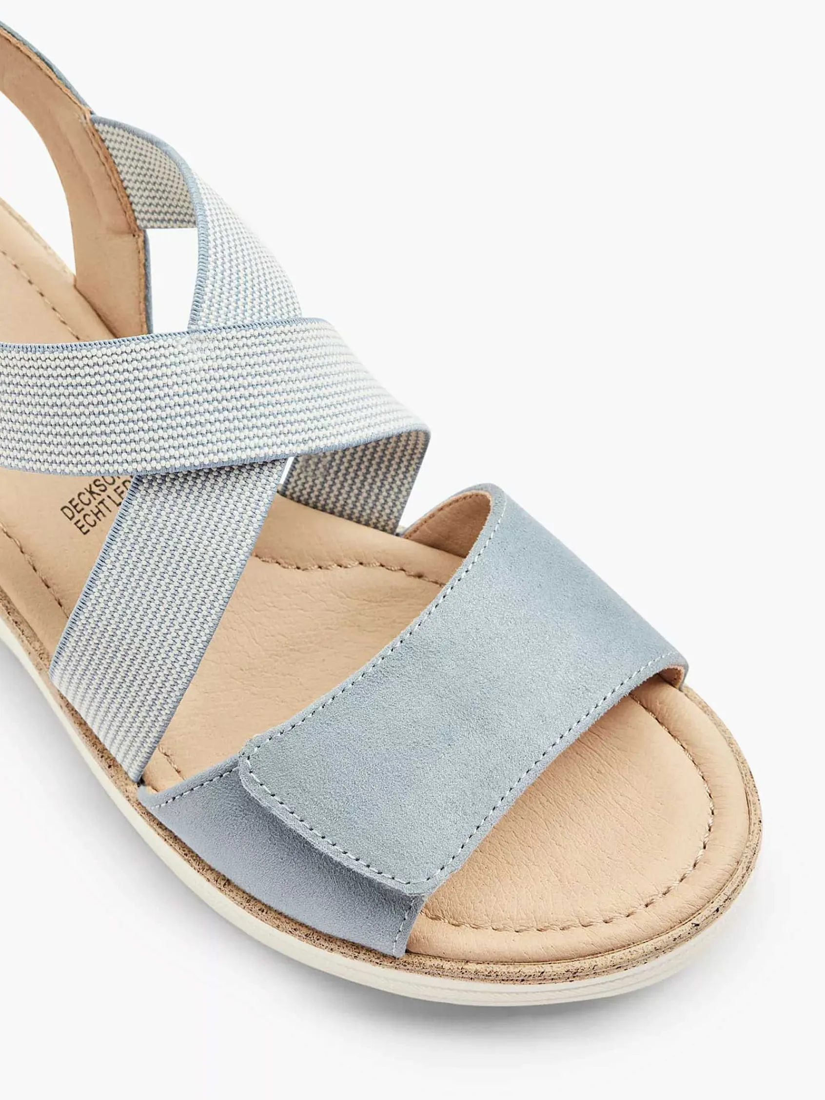 Sandalen|Easy Street Blauwe Sandalette Sleehak