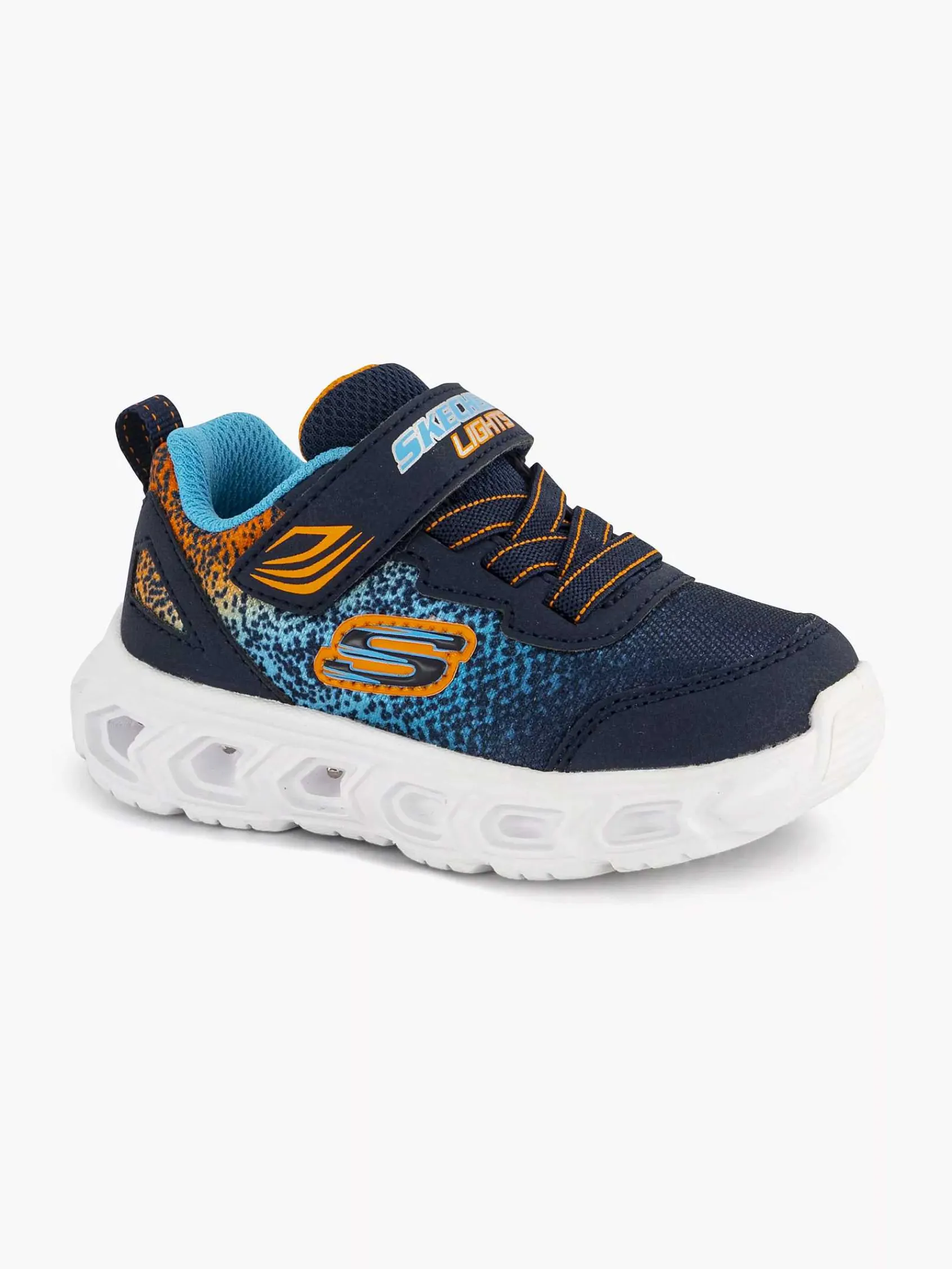 Jongensschoenen|Skechers Blauwe Sneaker Lichtjes