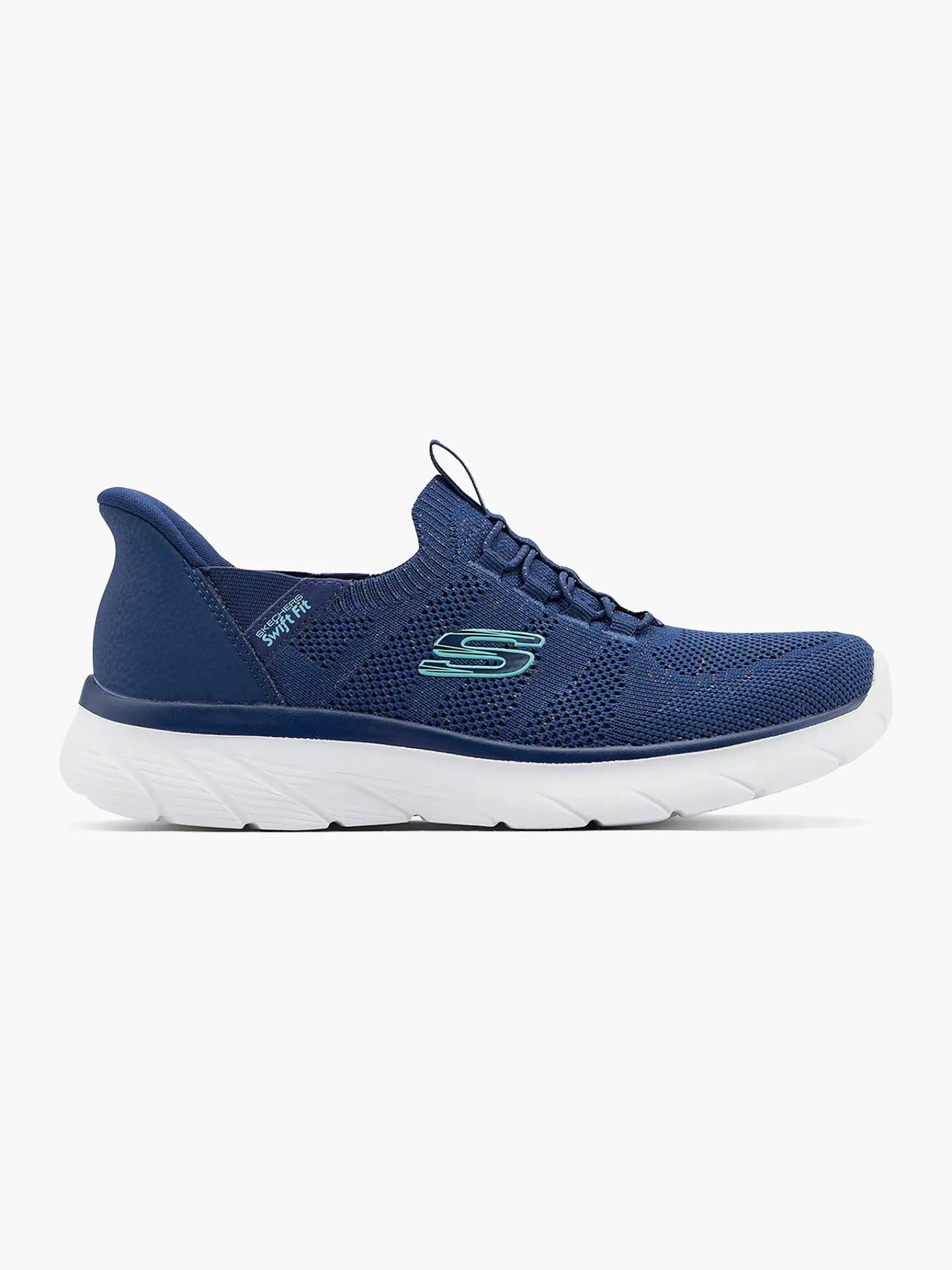 Sneakers|Skechers Blauwe Sneaker Swift Fit - Hands Free Memory Foam