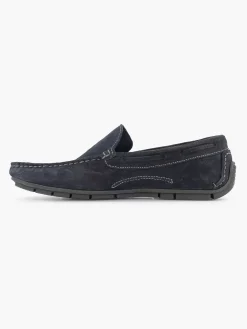Instappers|Easy Street Blauwe Suede Comfort Instapper