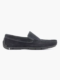 Instappers|Easy Street Blauwe Suede Comfort Instapper