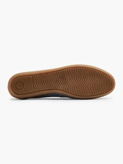 Instappers|5th Avenue Blauwe Suede Instapper Sierketting