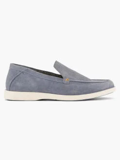 Instappers|Memphis One Blauwe Suede Loafer