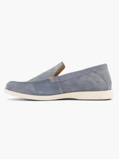 Instappers|Memphis One Blauwe Suede Loafer