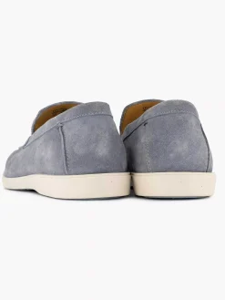 Instappers|Memphis One Blauwe Suede Loafer