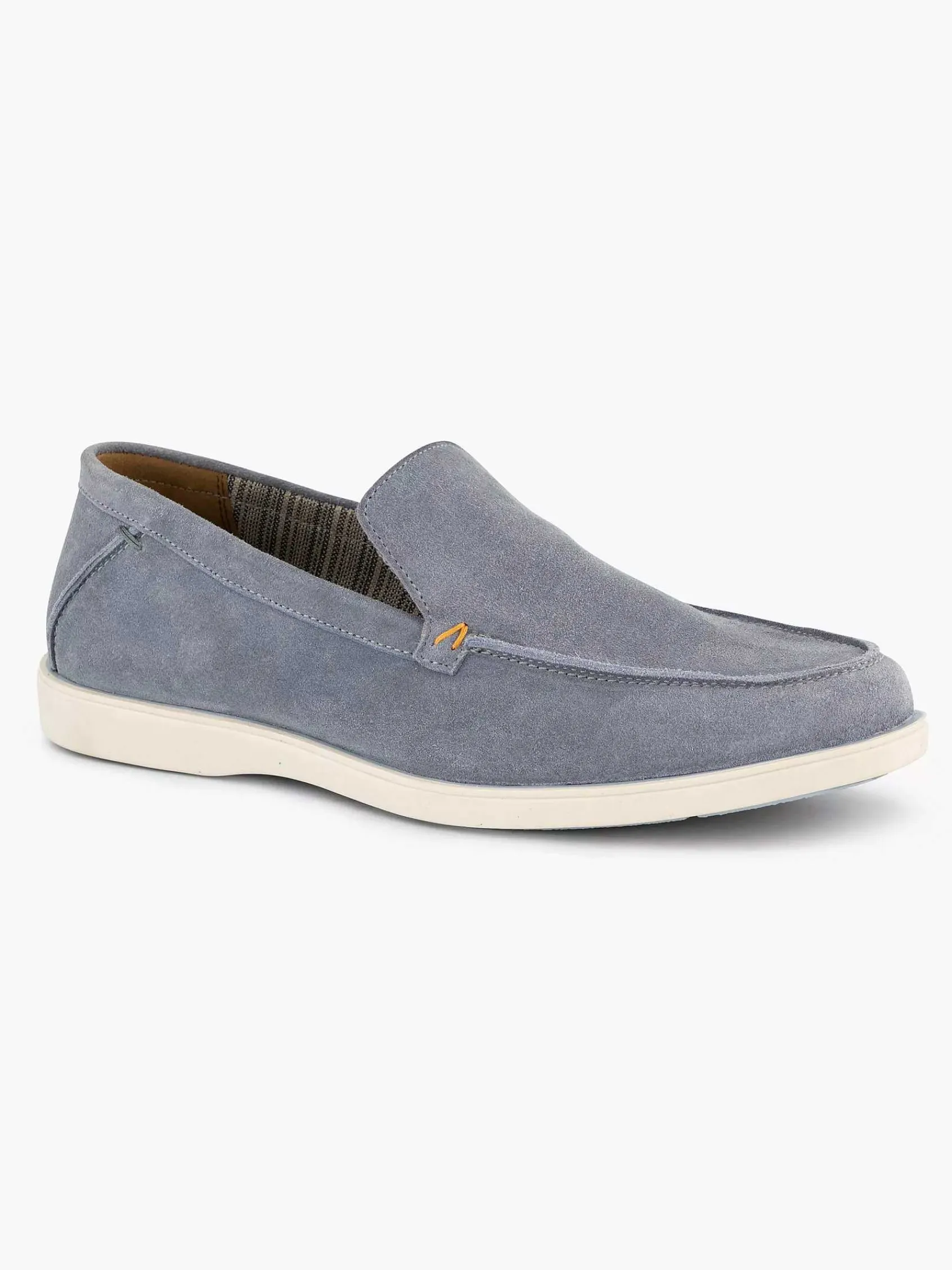 Instappers|Memphis One Blauwe Suede Loafer