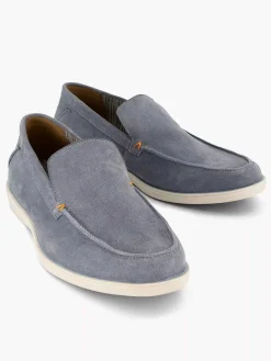 Instappers|Memphis One Blauwe Suede Loafer