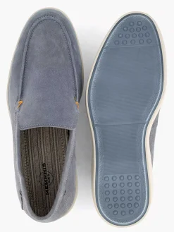 Instappers|Memphis One Blauwe Suede Loafer