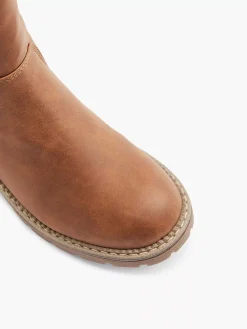 Enkellaarzen & Boots|Landrover Bruine Enkelboot Gevoerd
