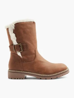 Enkellaarzen & Boots|Landrover Bruine Enkelboot Gevoerd