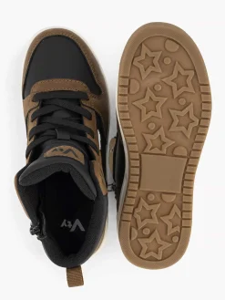 Jongensschoenen|Vty Bruine Hoge Sneaker