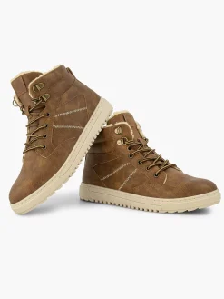Jongensschoenen|Vty Bruine Hoge Sneaker