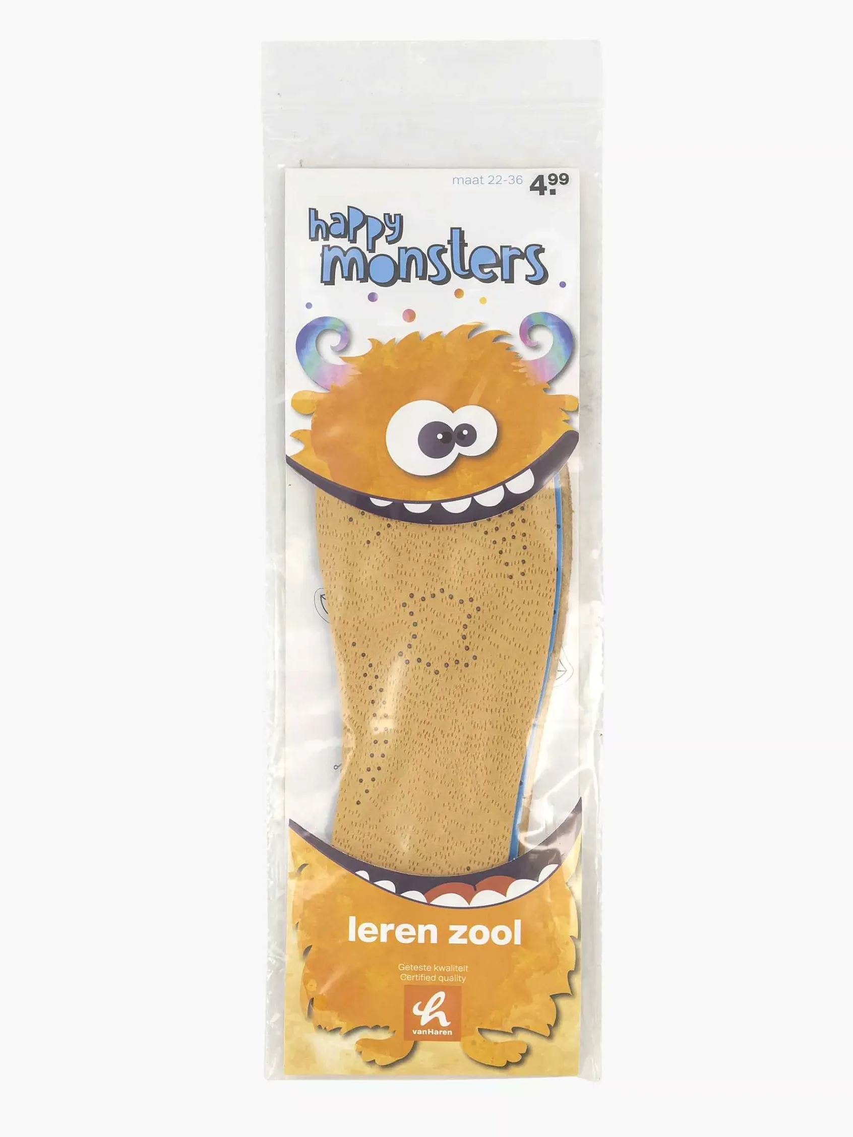 Babyschoenen|vanHaren Bruine Leren Inlegzool 22-36
