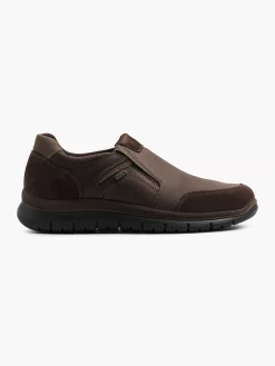 Geklede Schoenen|Gallus Bruine Leren Instapper