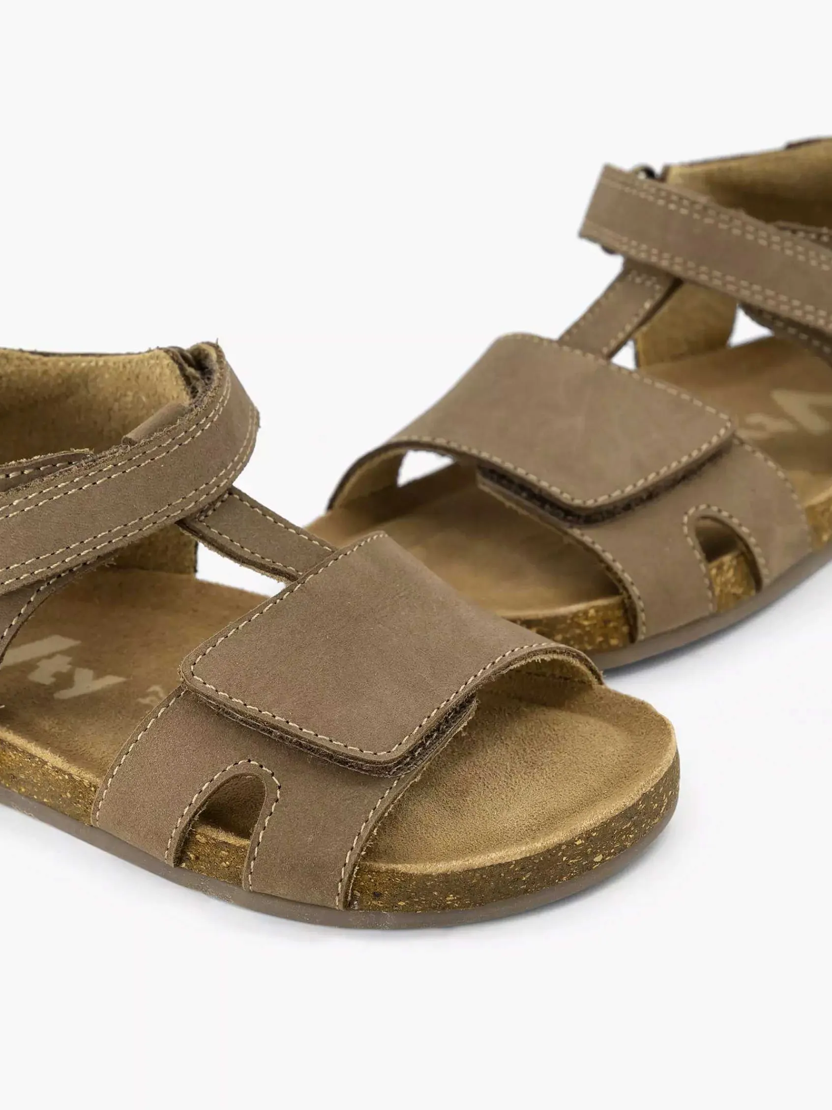 Jongensschoenen|Vty Bruine Leren Sandaal