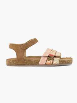 Jongensschoenen|Limelight girl Bruine Leren Sandaal Kraaltjes