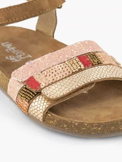 Jongensschoenen|Limelight girl Bruine Leren Sandaal Kraaltjes