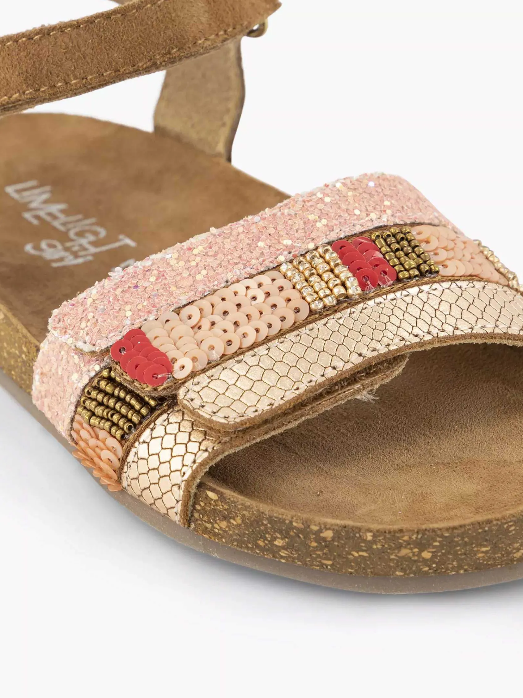 Jongensschoenen|Limelight girl Bruine Leren Sandaal Kraaltjes